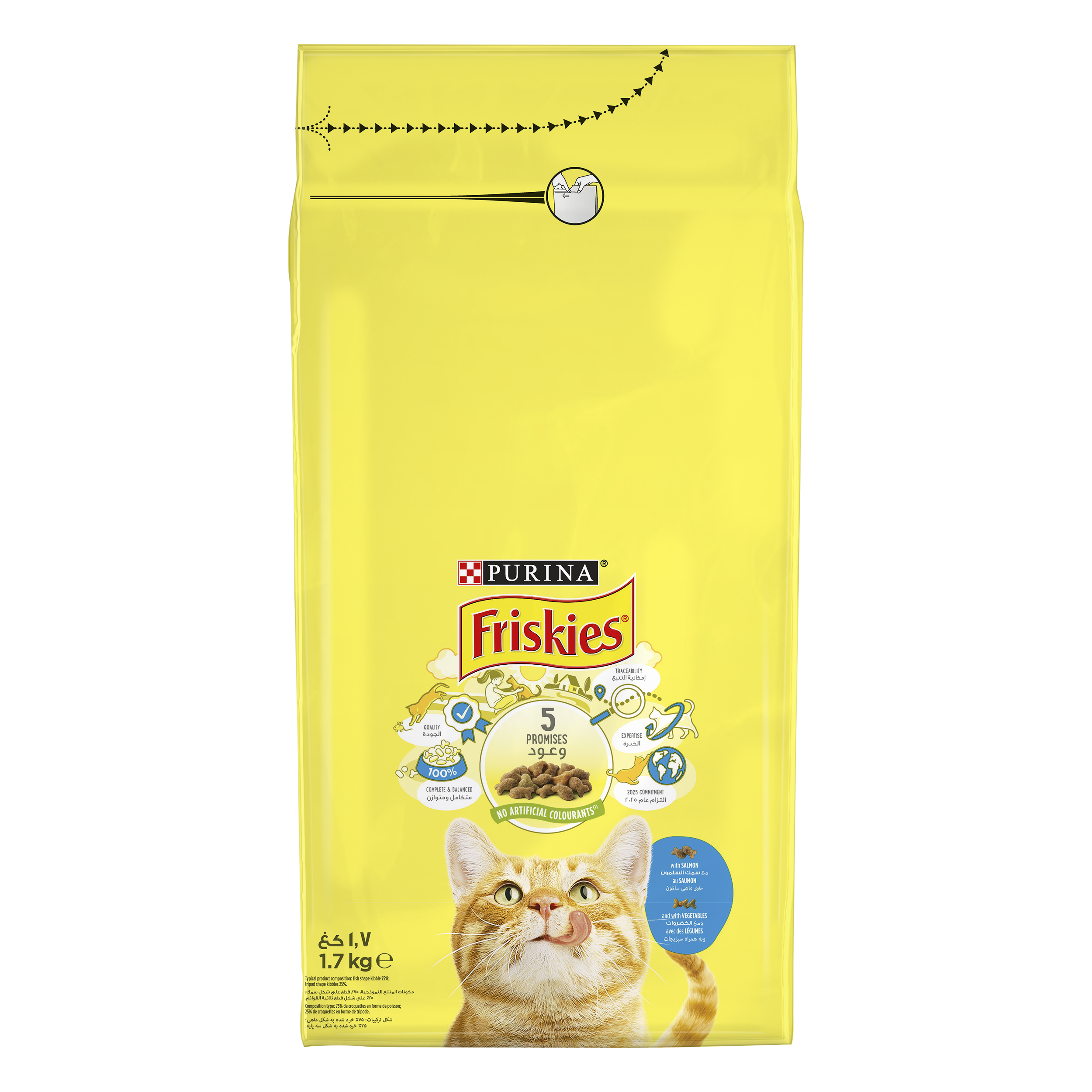 Friskies Salmon Vegetables Dry Cat Food Purina Arabia